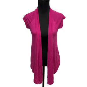 Express Hot Pink Open Front Top. Vibrant Monochrome Soft